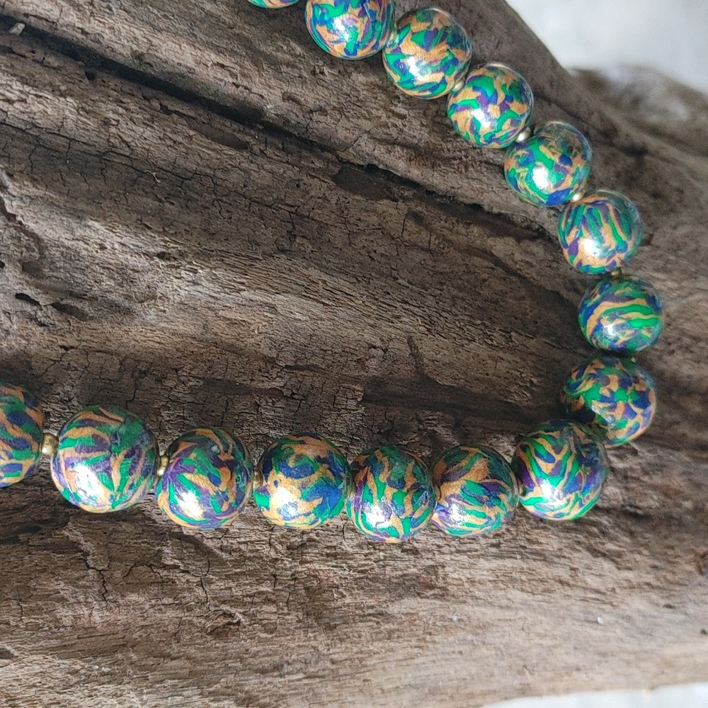 Vintage African tribal beaded necklace